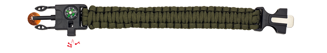 Pulseira sobrevivência paracord