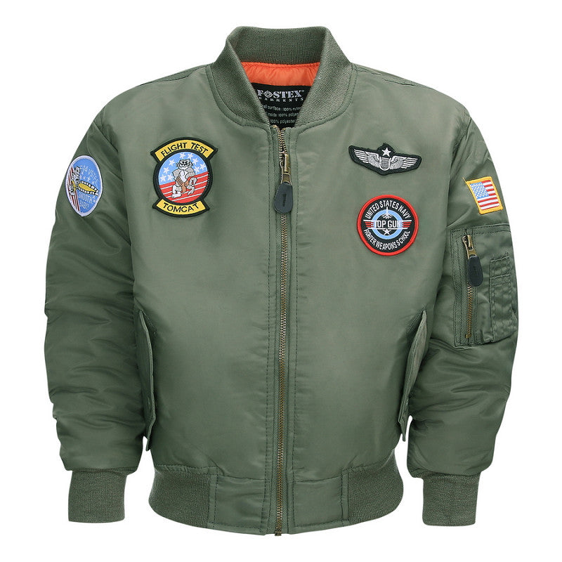 Bomber Criança MA-1 flight verde c/patch