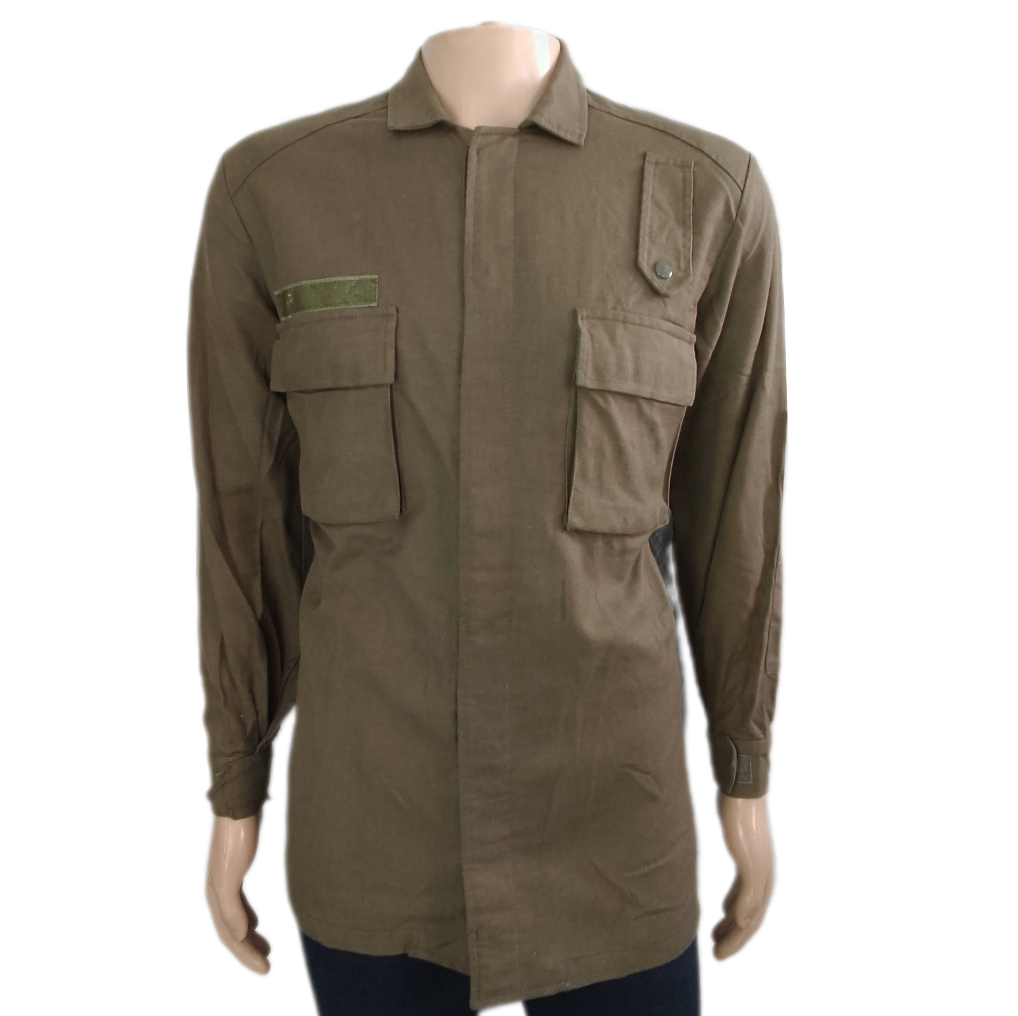 Camisa vintage da farda nº3 Castanha um passador