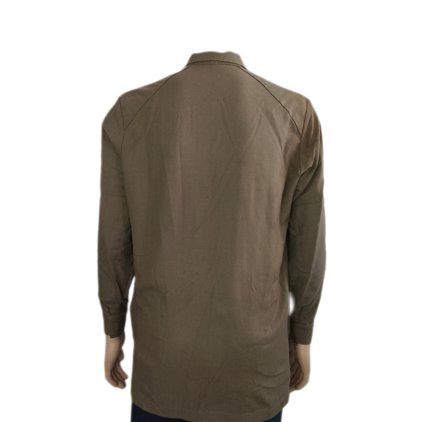 Camisa vintage da farda nº3 Castanha um passador