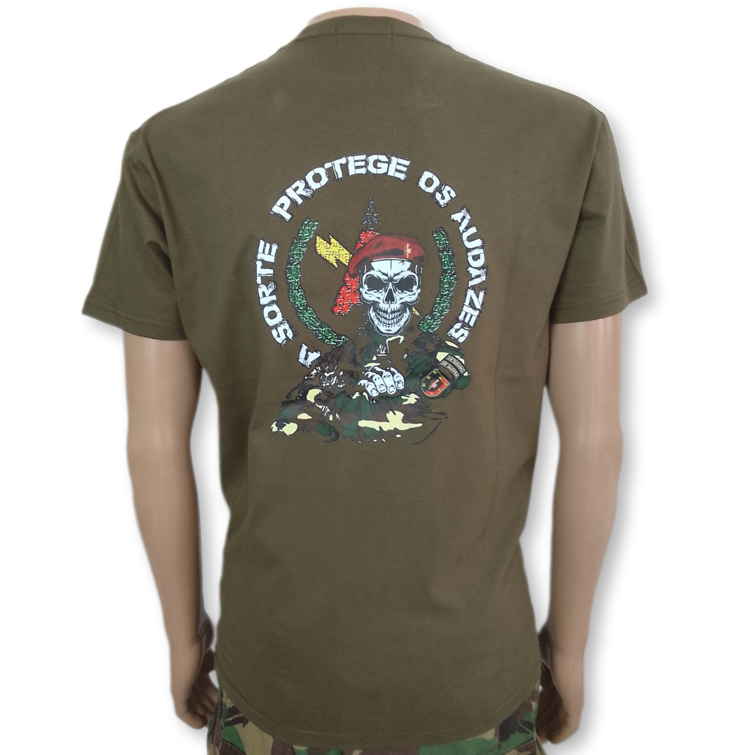 Commandos T-shirt - "Luck Protects the Bold"
