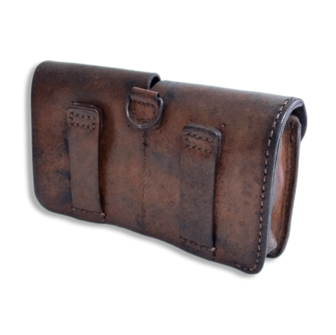 Bolsa em couro MAS 49/56 para carregadores da 2ª Guerra - WWII