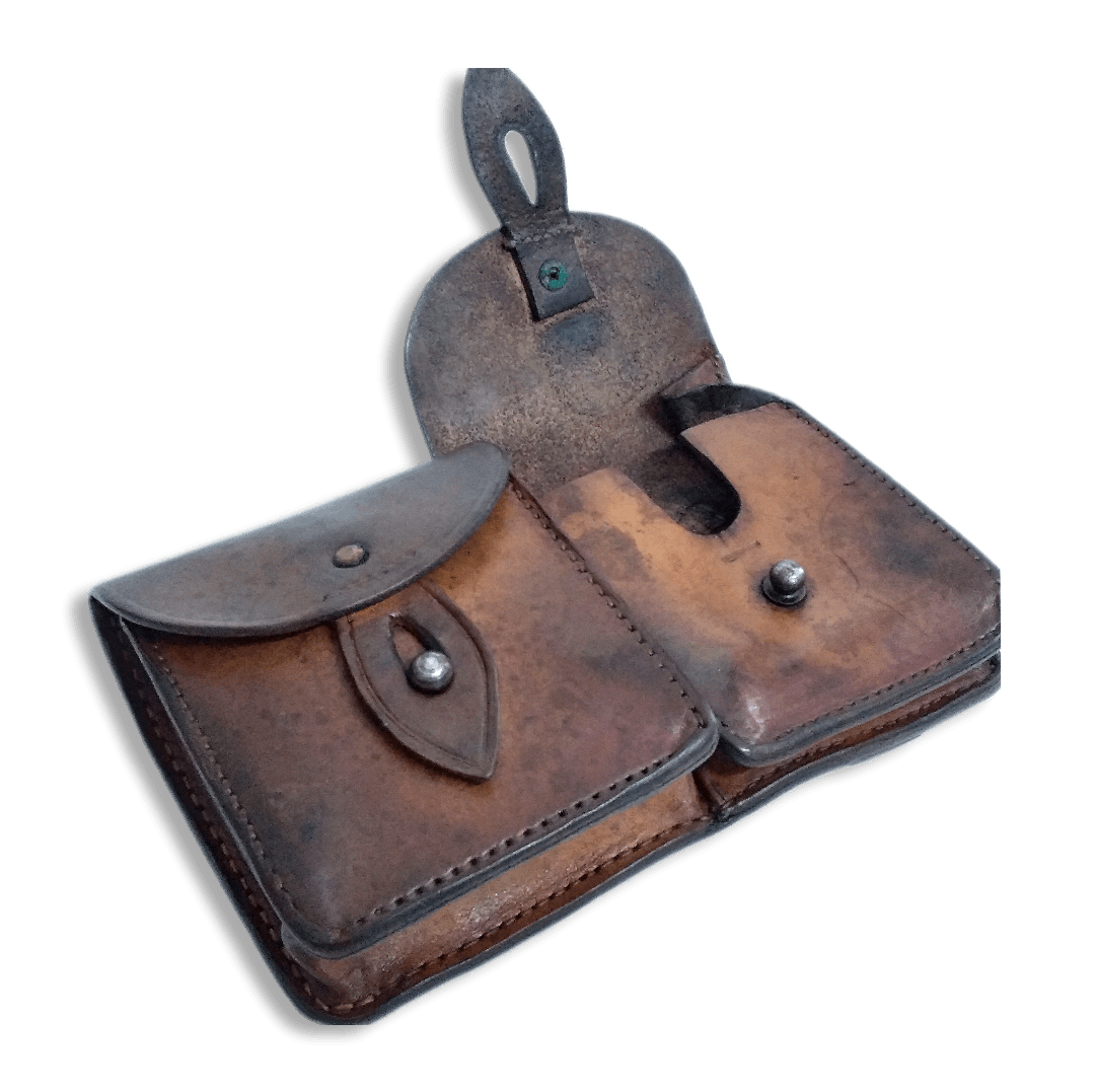 Bolsa em couro MAS 49/56 para carregadores da 2ª Guerra - WWII