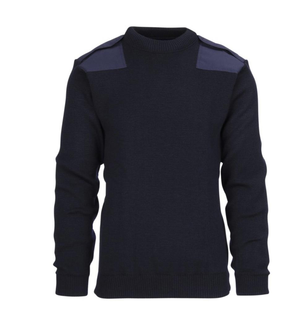 Navy blue wool sweater