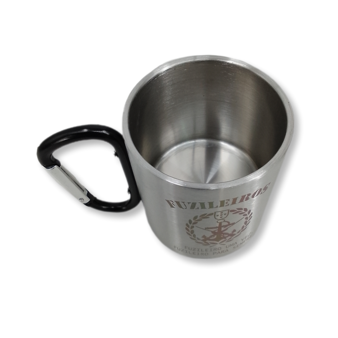 Caneca em alumínio com mosquetão - Fuzileiros