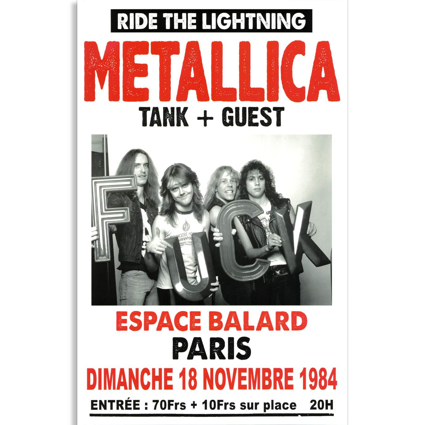 Posters Vintage de concertos de bandas lendárias