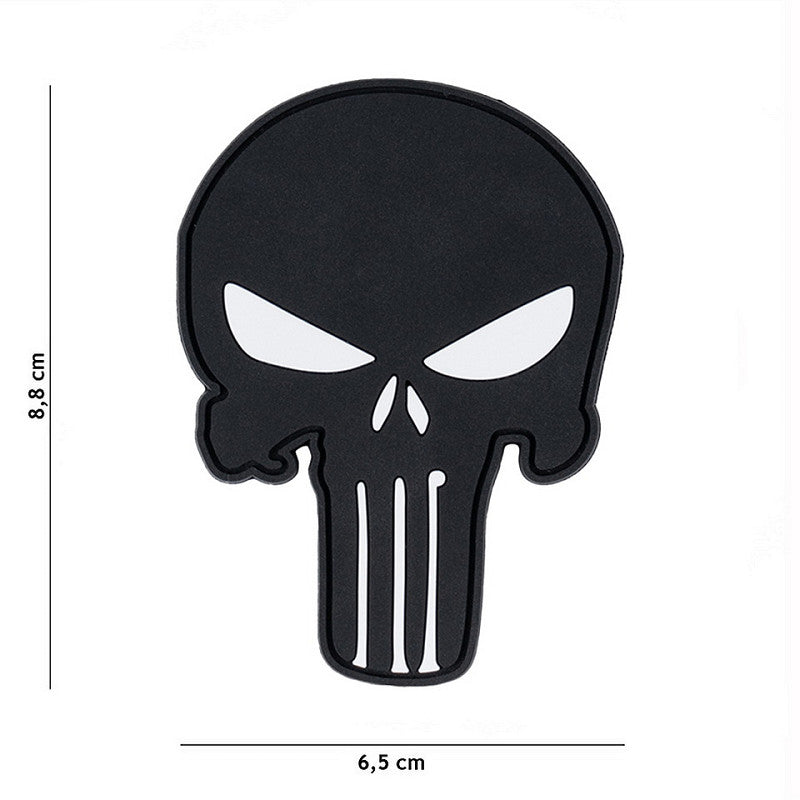 Patch 3D PVC caveira preto
