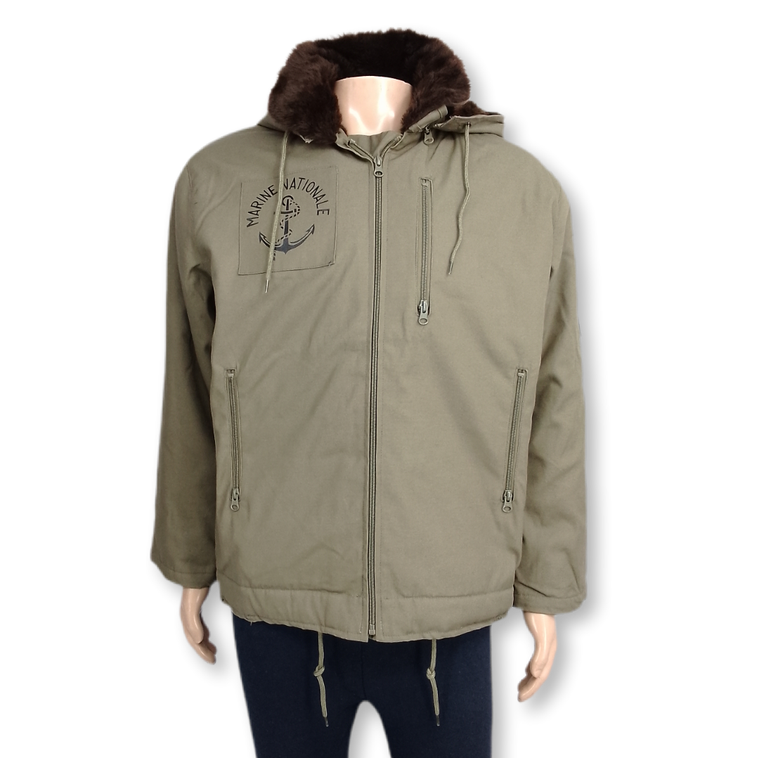 Parka francesa com pêlo interior (caqui)