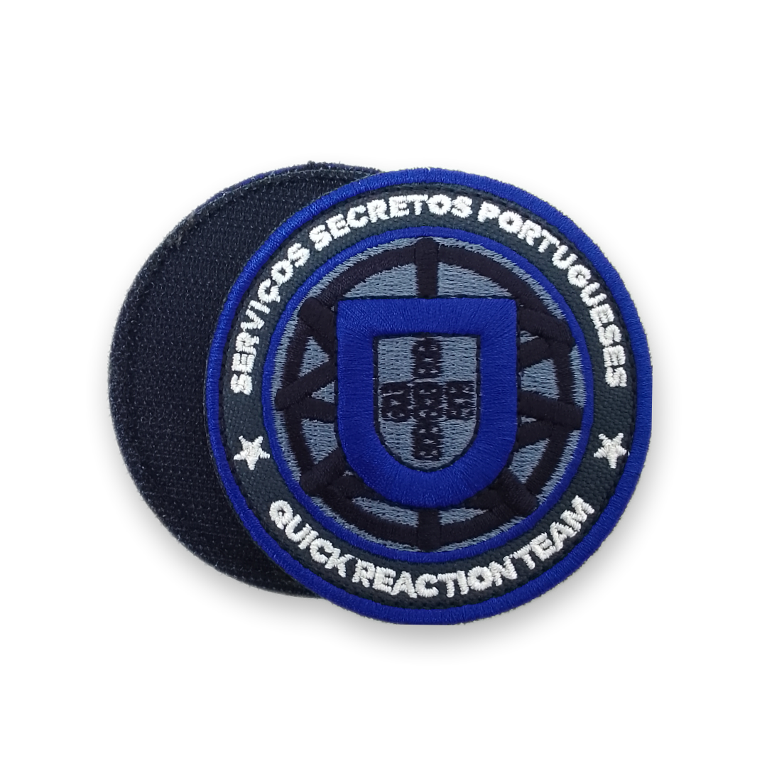 Patch bordado "Serviços Secretos Portugueses - Quick Reaction Team"