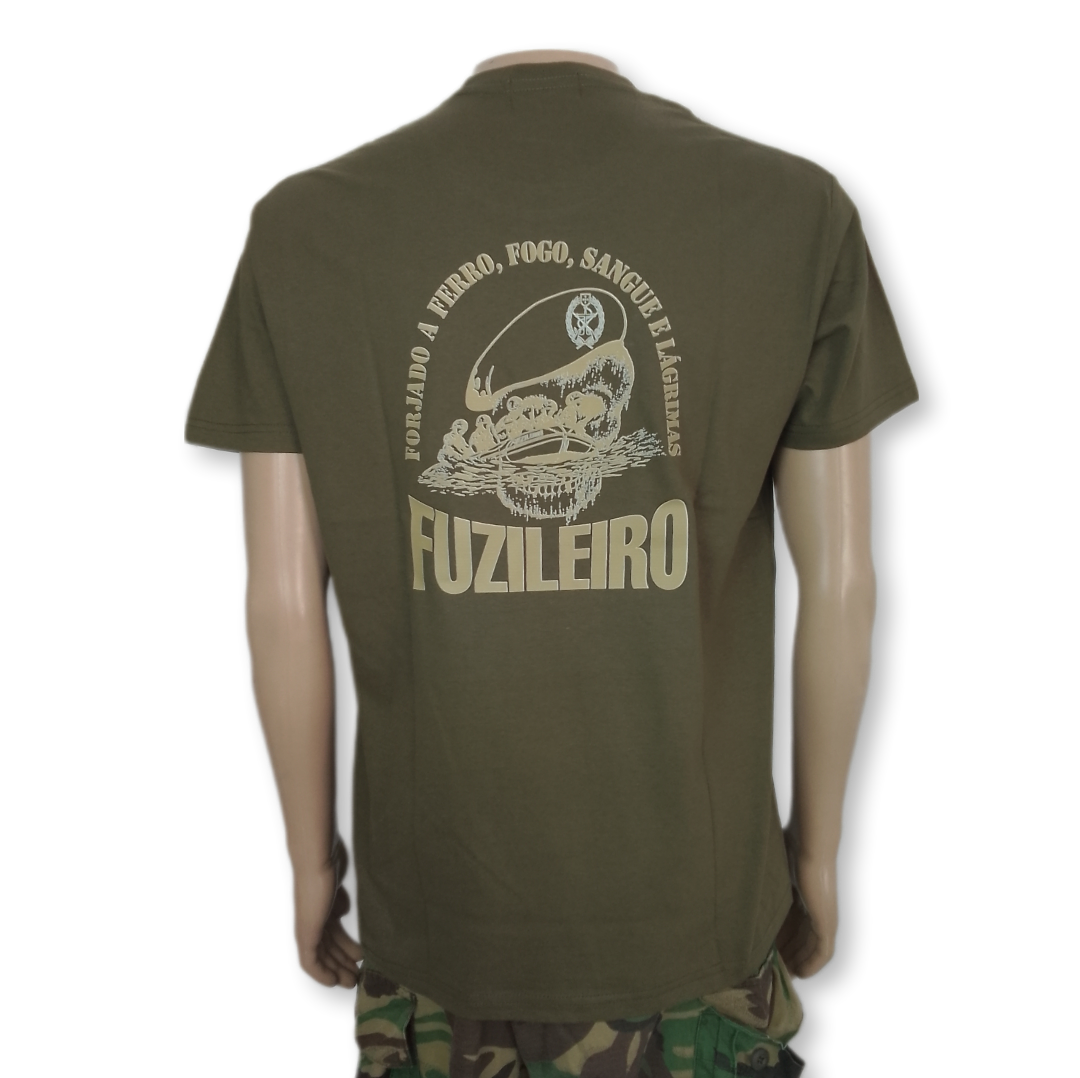 Tshirt Fuzileiro estampada Cracha curso "FUZILEIRO"
