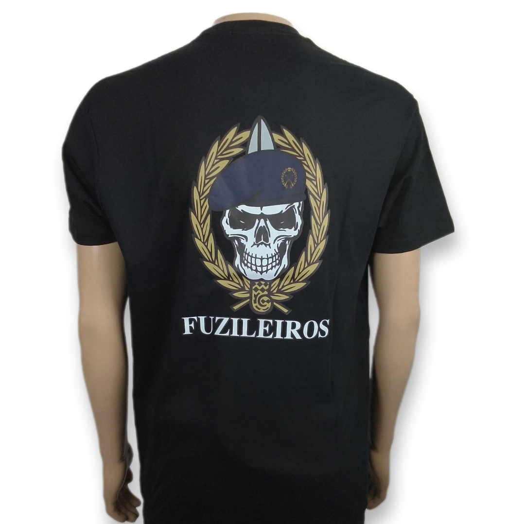 Tshirt estampada Caveira "Fuzileiros"