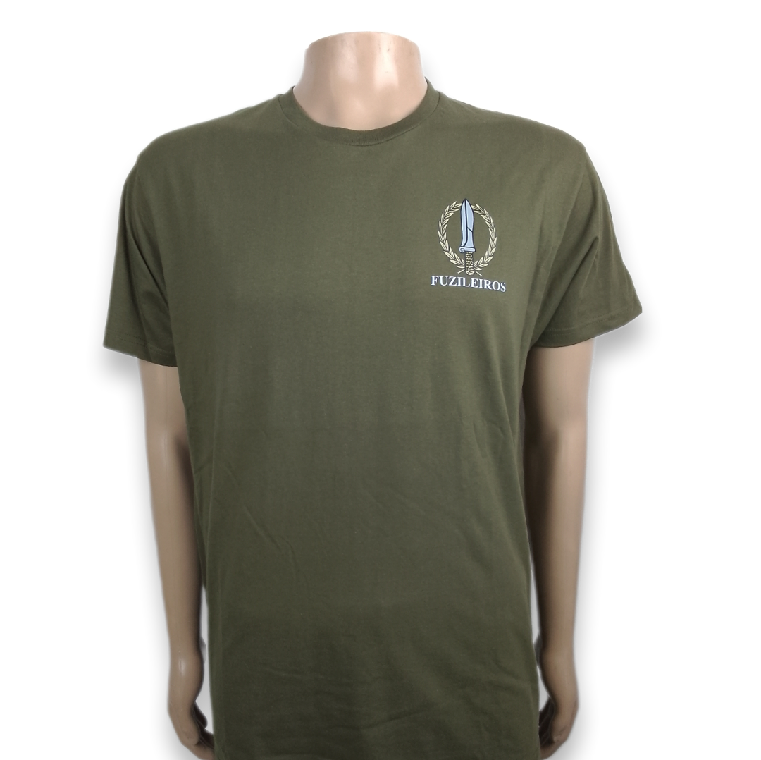 Tshirt Fuzileiro estampada Cracha curso "FUZILEIROS"