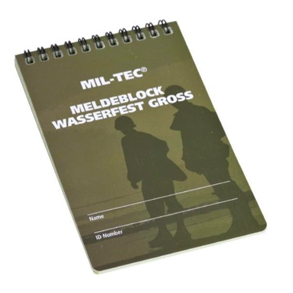 Bloco de apontamentos impermeável grande 10 x 15cm - Trincheira Militar