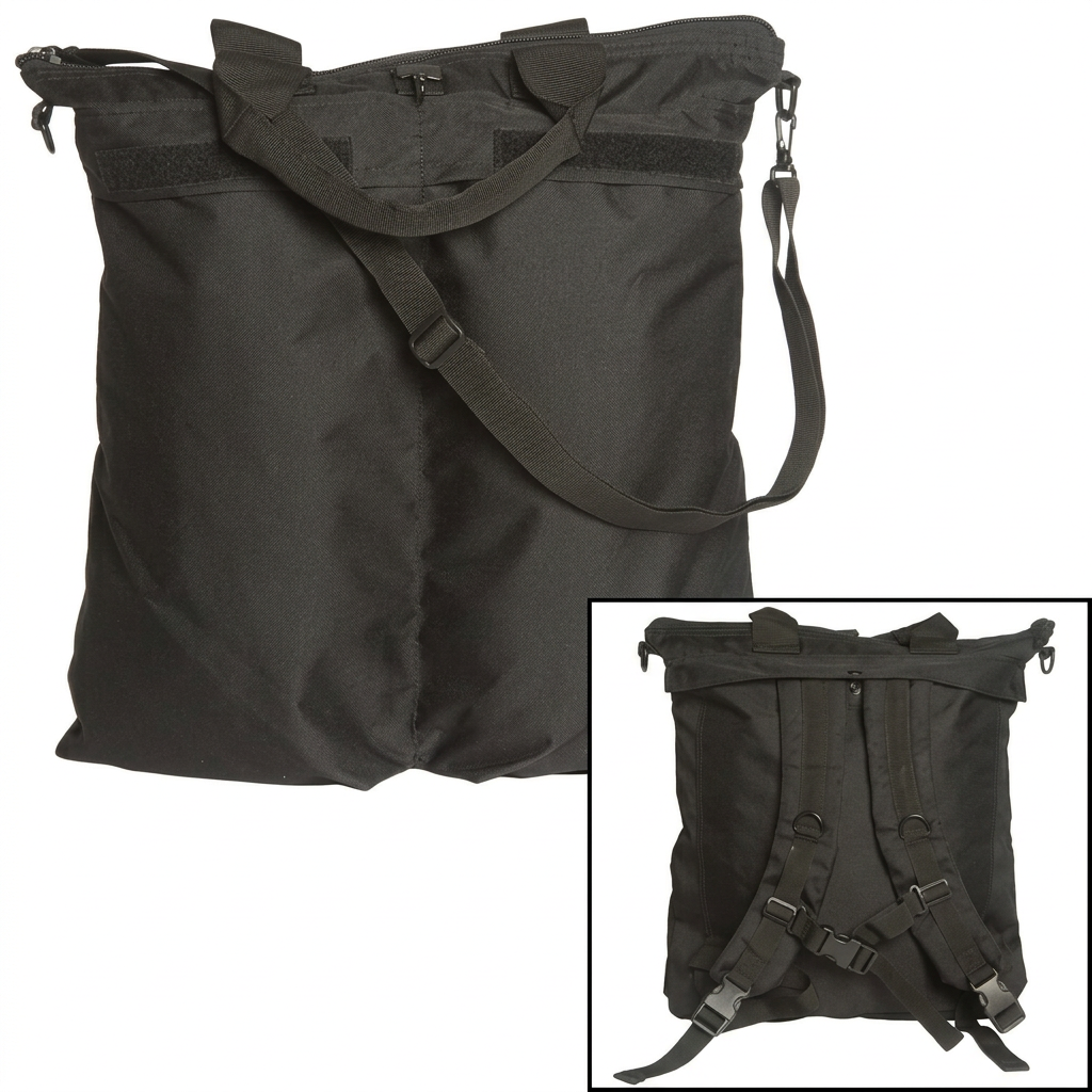 BOLSA DE CAPACETE MILTEC COM ALÇAS DE OMBRO - preto
