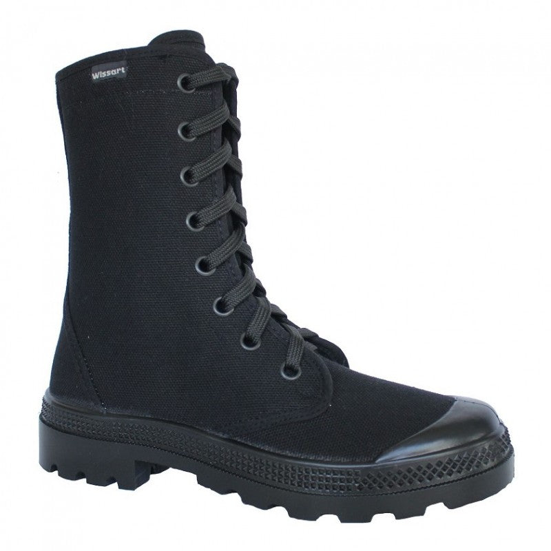 Botas de lona cano alto Wissart - Preto - Trincheira Militar