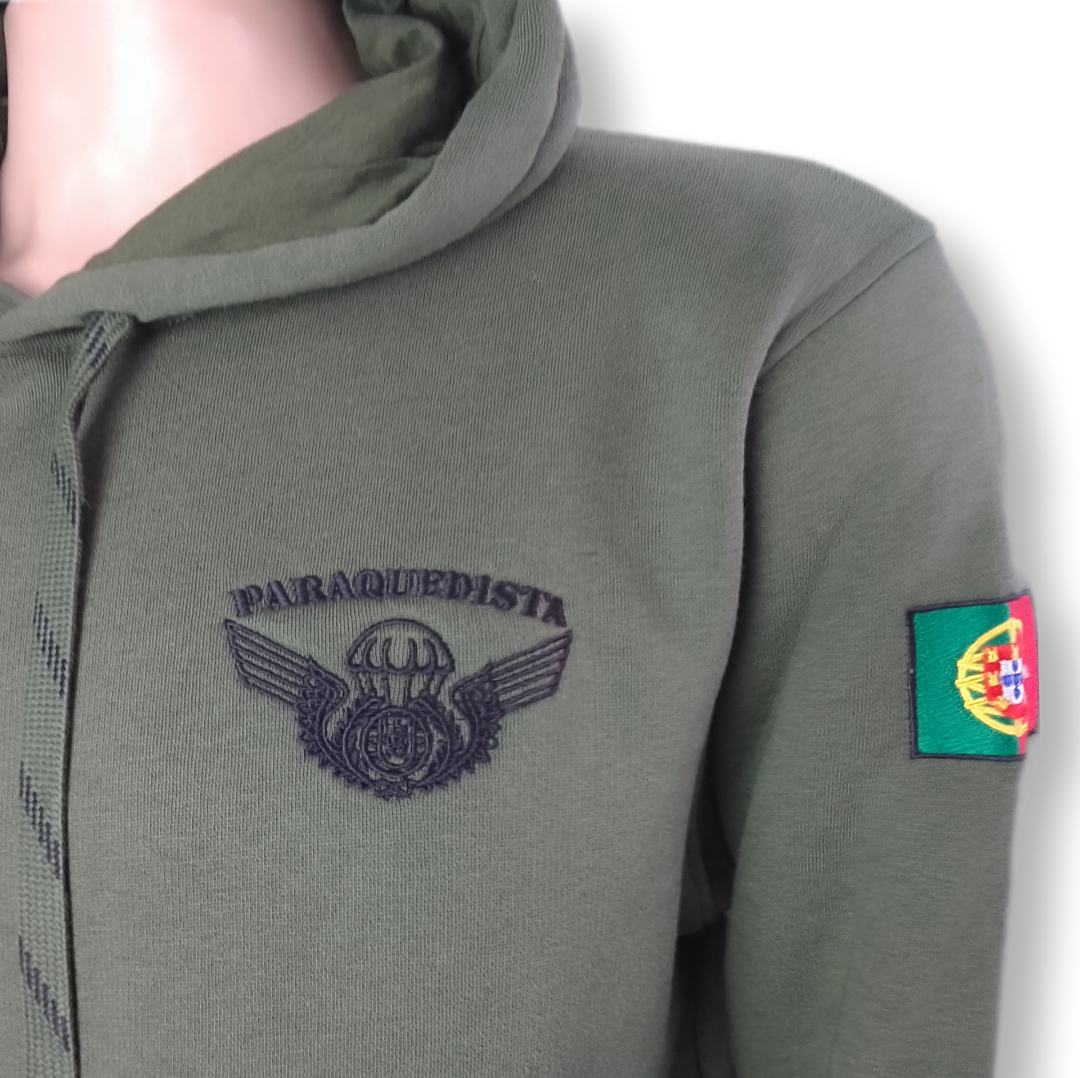 Camisola / Hoodie com capuz Paraquedista