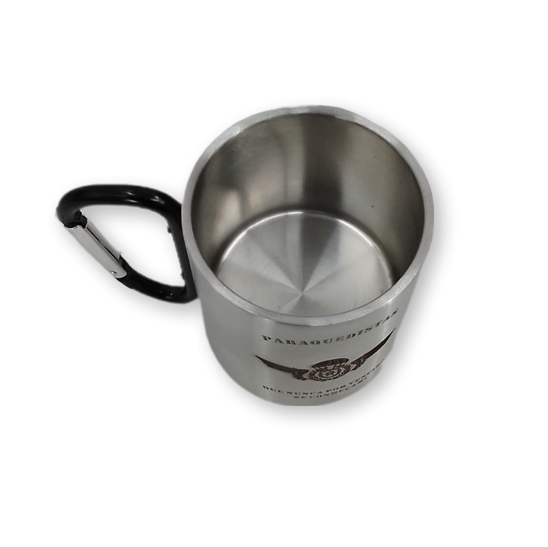 Caneca com mosquetão Paraquedista