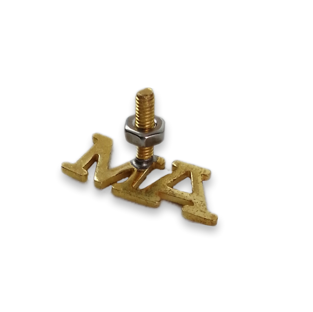 Distintivo de lapela Academia Militar - AM - dourado