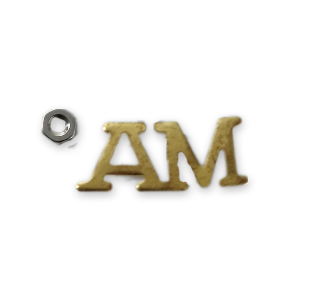 Distintivo de lapela Academia Militar - AM - dourado