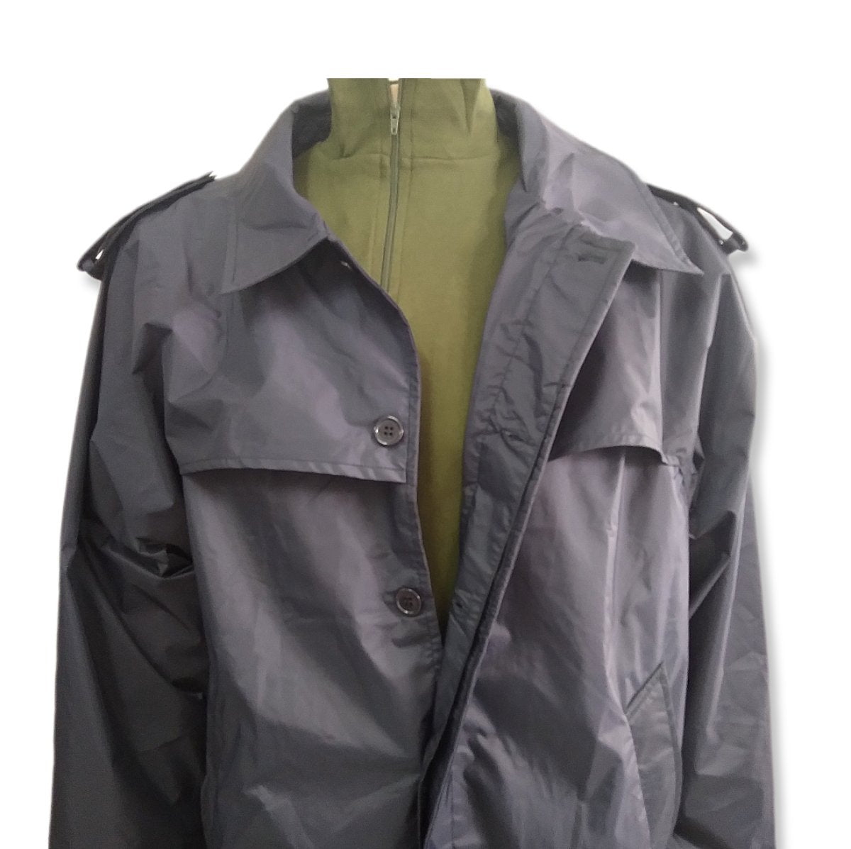 Capa impermeavel comprida - Trincheira Militar