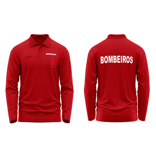 Polo Manga Comprida Bombeiro