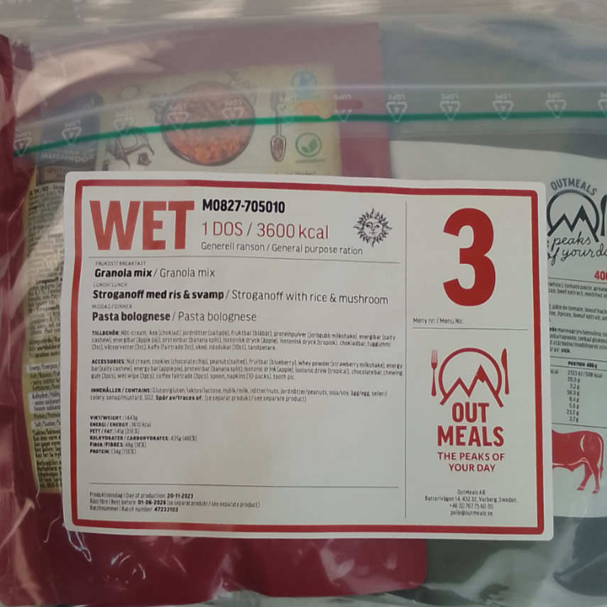 Swedish combat rations