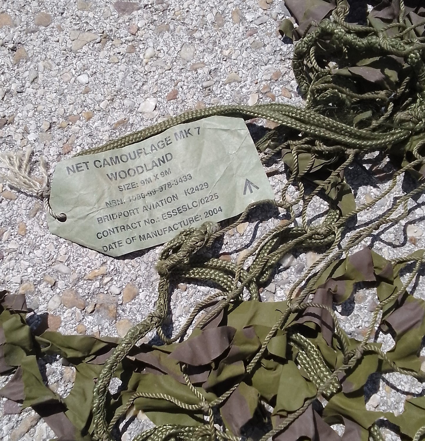 Rede de camuflagem e ocultação de carros de combate 9x9mt