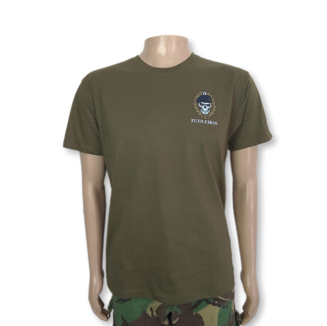 Tshirt estampada Caveira "Fuzileiros"