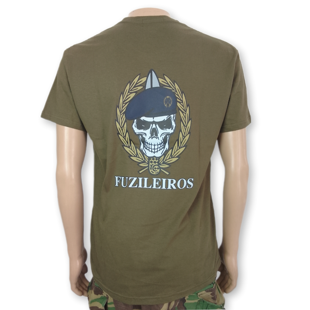 Tshirt estampada Caveira "Fuzileiros"
