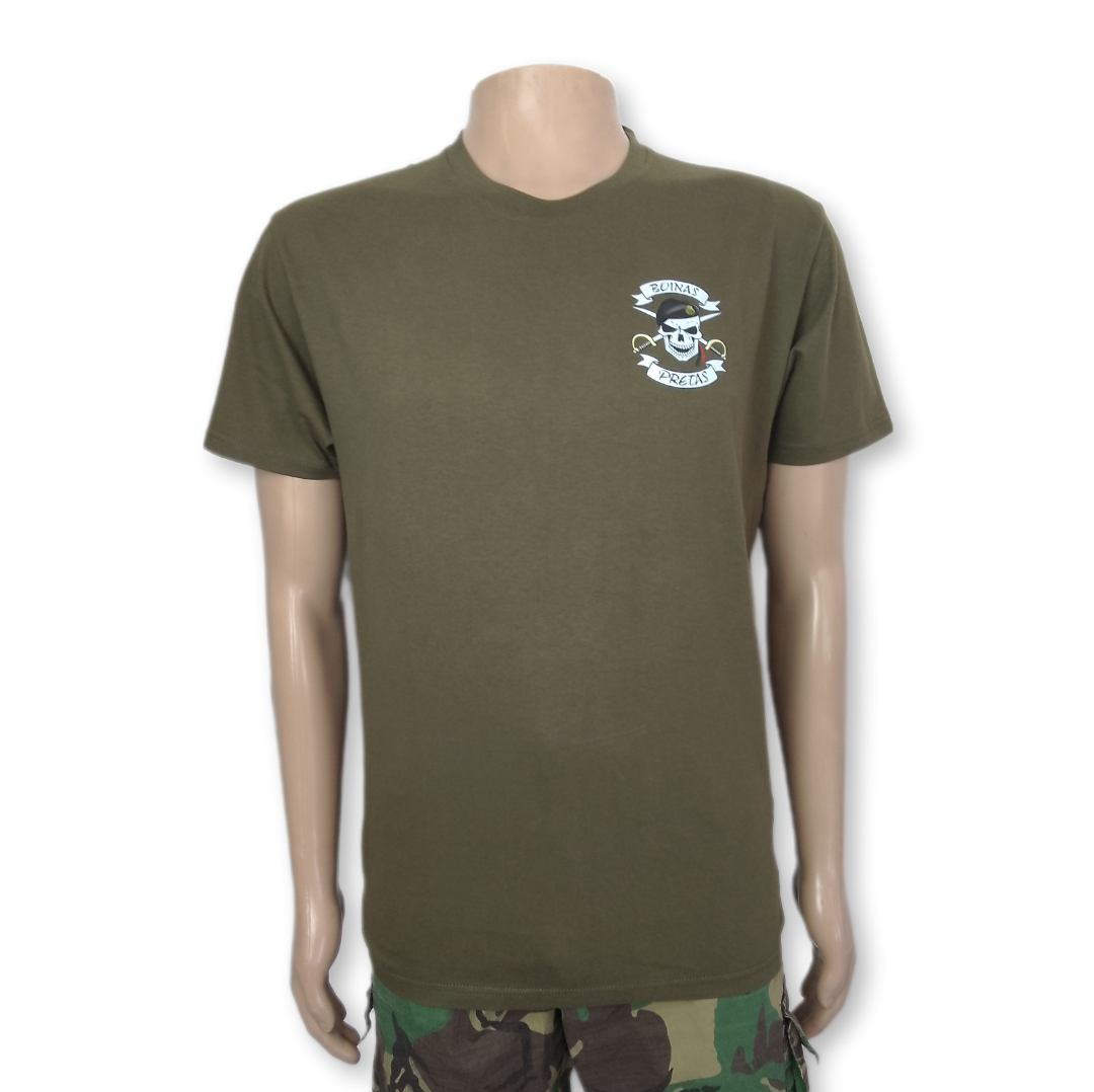 Tshirt Exercito estampada Caveira "Boina Pretas"