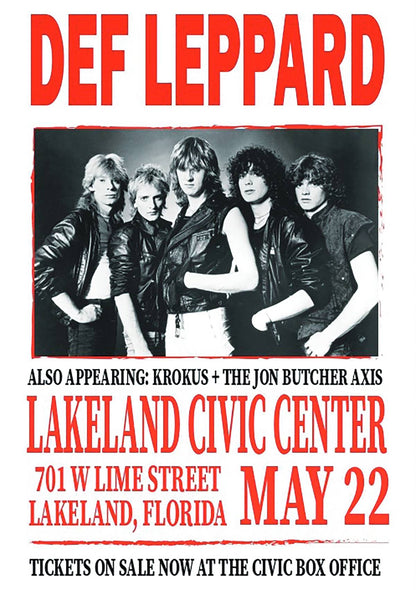 Posters Vintage de concertos de bandas lendárias