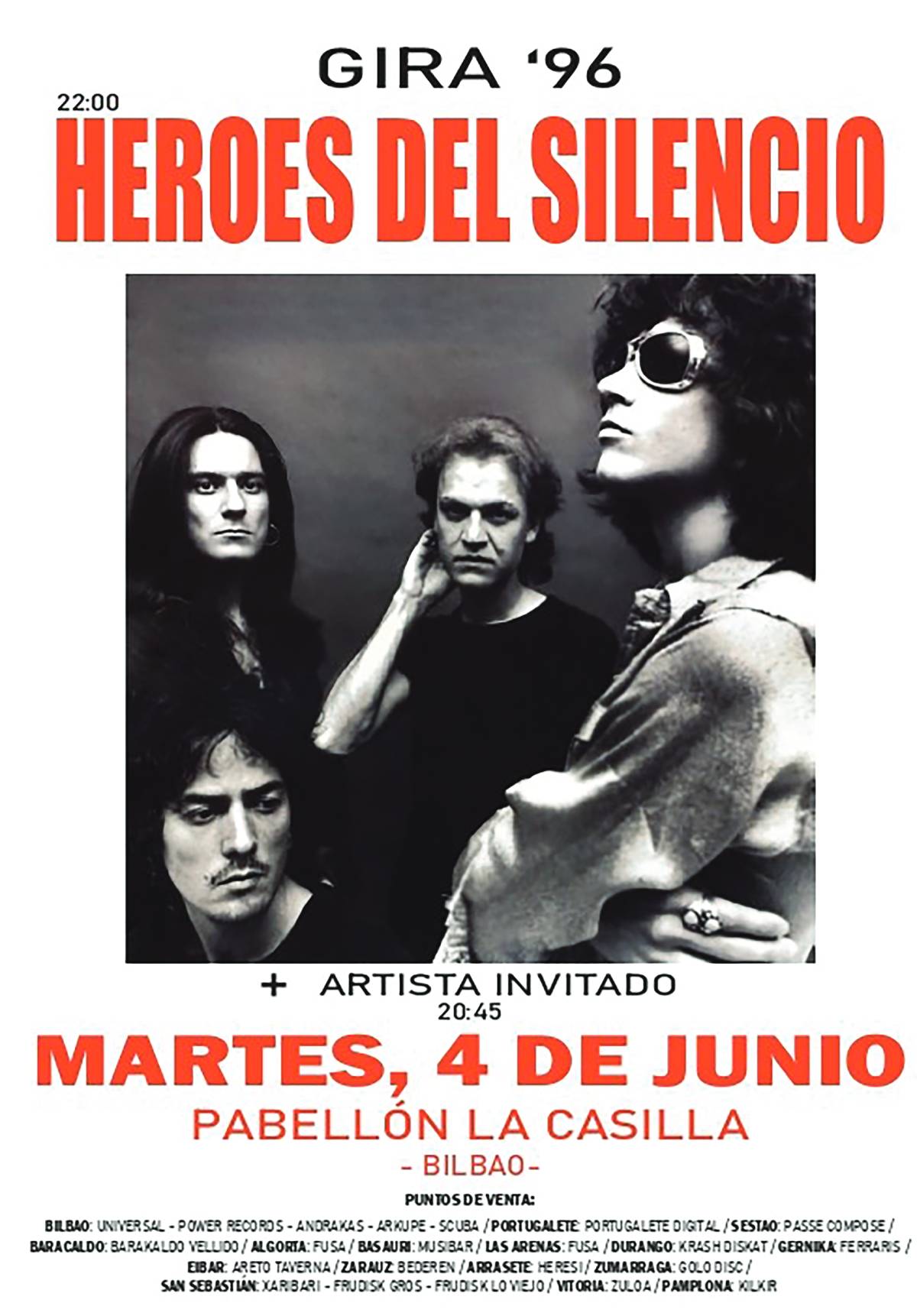 Posters Vintage de concertos de bandas lendárias