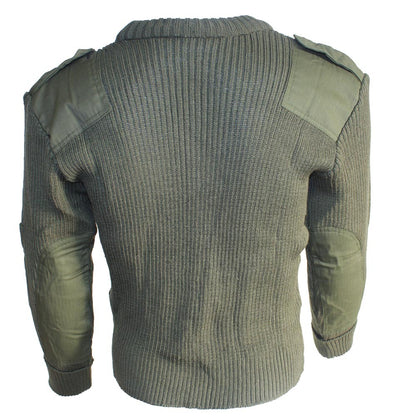 Army green wool sweater