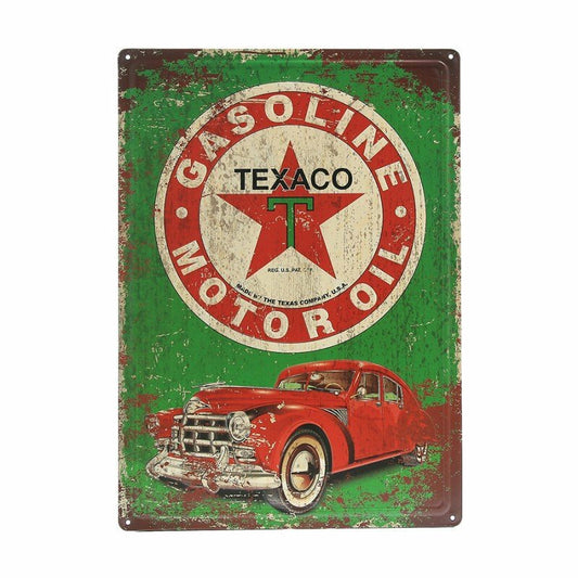 Placa de Metal Large Texaco