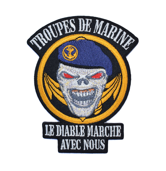 Patch Troupe de Marine - Le diable marche avec nous