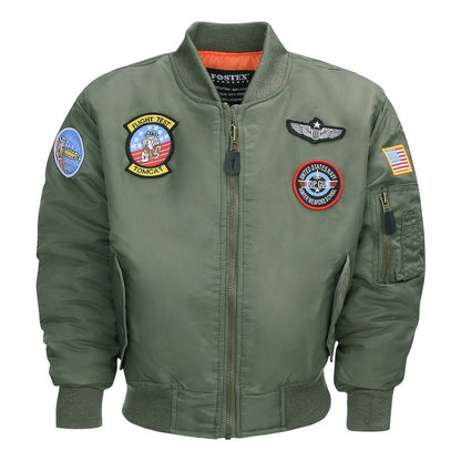 Bomber Criança MA-1 flight verde c/patch