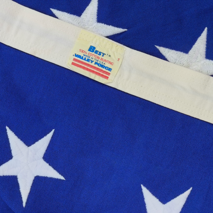Bandeira USA/EUA 5x9.5 pés (+- 150x290 cm) em algodão com estrelas bordadas