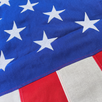 Bandeira USA/EUA 5x9.5 pés (+- 150x290 cm) em algodão com estrelas bordadas