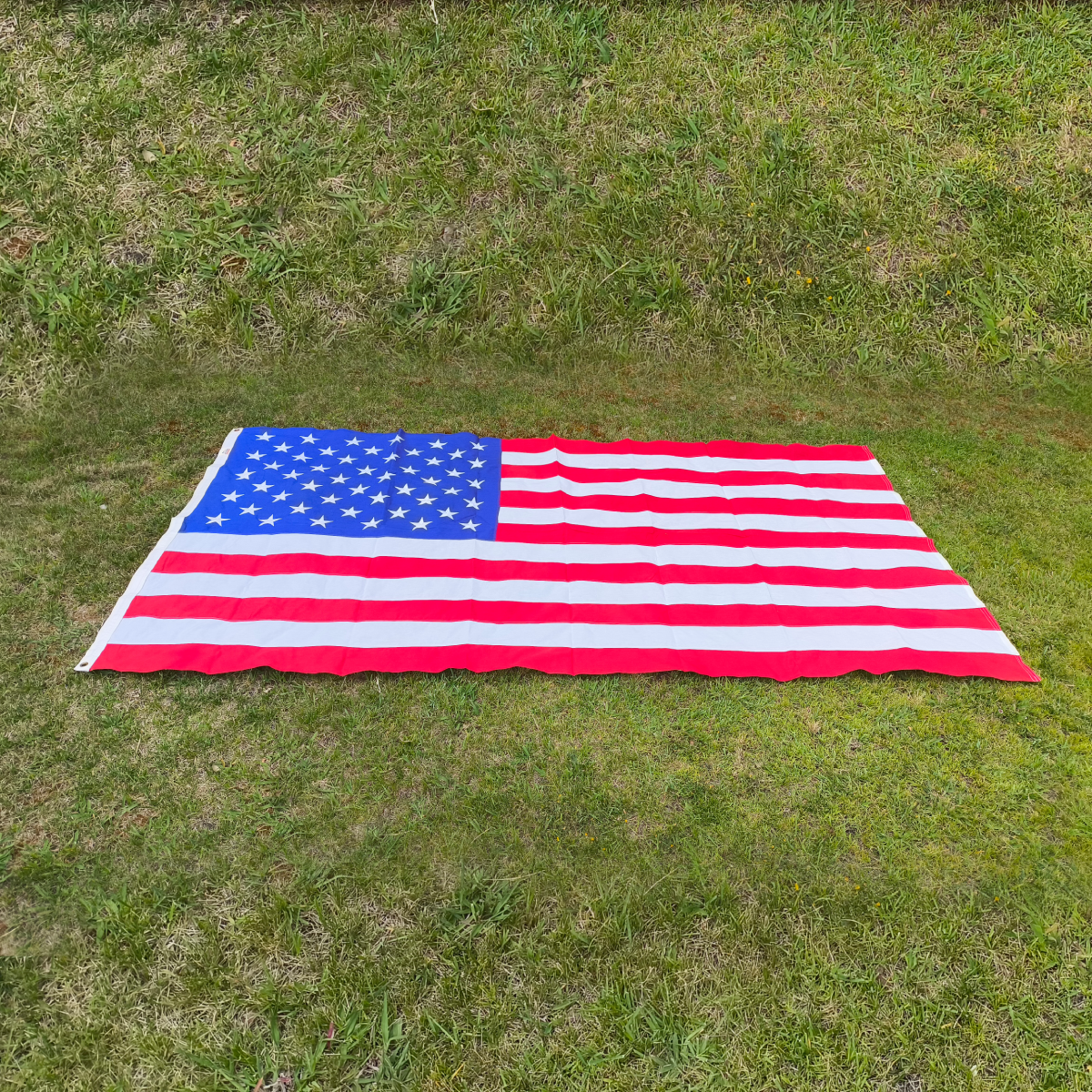 Bandeira USA/EUA 5x9.5 pés (+- 150x290 cm) em algodão com estrelas bordadas