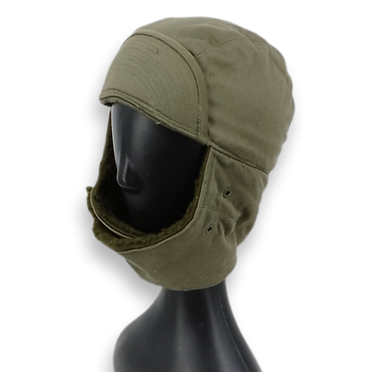 Boné de inverno com tapa-orelhas (Chapka) do Exército Francês década de 70