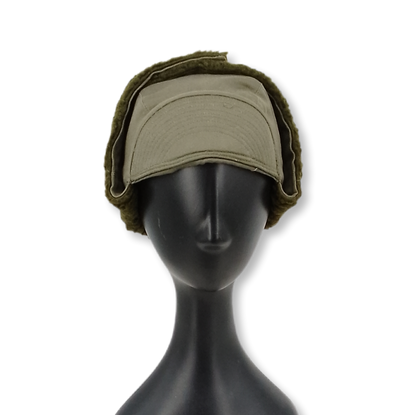 Boné de inverno com tapa-orelhas (Chapka) do Exército Francês década de 70