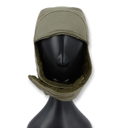 Boné de inverno com tapa-orelhas (Chapka) do Exército Francês década de 70