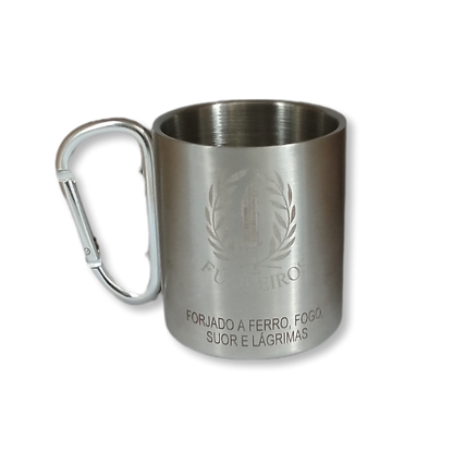 Caneca em alumínio com mosquetão - Fuzileiros
