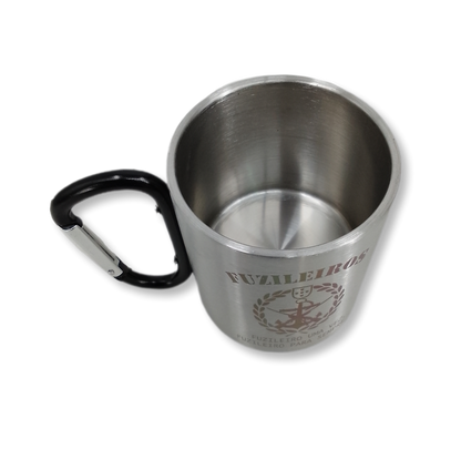 Caneca em alumínio com mosquetão - Fuzileiros