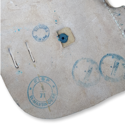 Coldre de couro original para pistola de 9 mm da Legião Estrangeira Francesa carimbos e marcações
