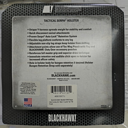 Kit de Coldre Serpa BlackHawk! para Beretta 92/96 - esquerdinos
