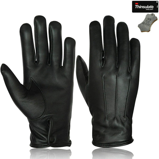 Guantes de ceremonia de piel - negro