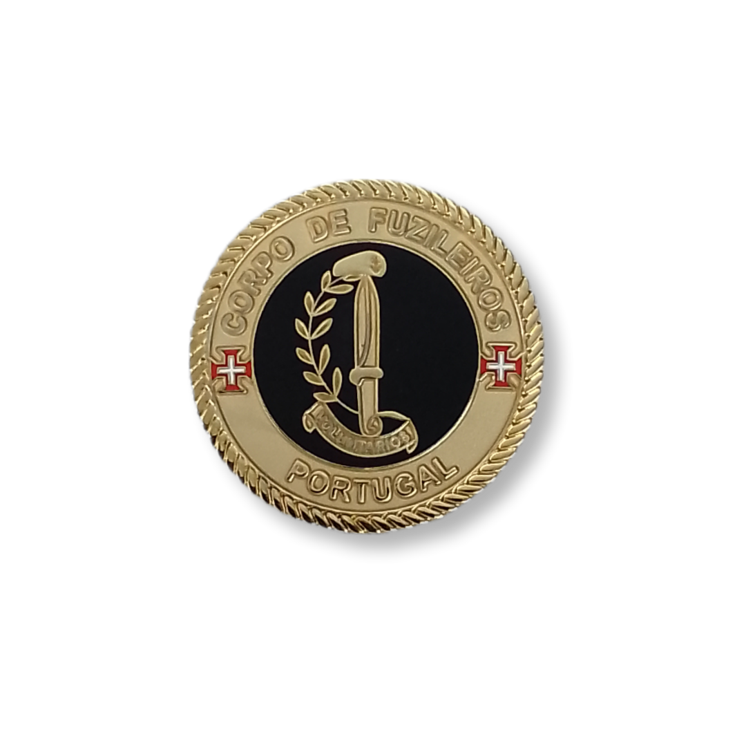 Moeda / Challenge Coin de comemoração. Fuzileiros Voluntários - CFT