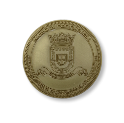 Medalha / moeda do NRP Zaire - P1146 - Missão S. Tomé e Principe