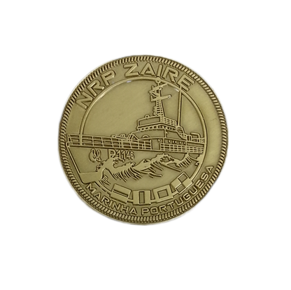 Medalha / moeda do NRP Zaire - P1146 - Missão S. Tomé e Principe